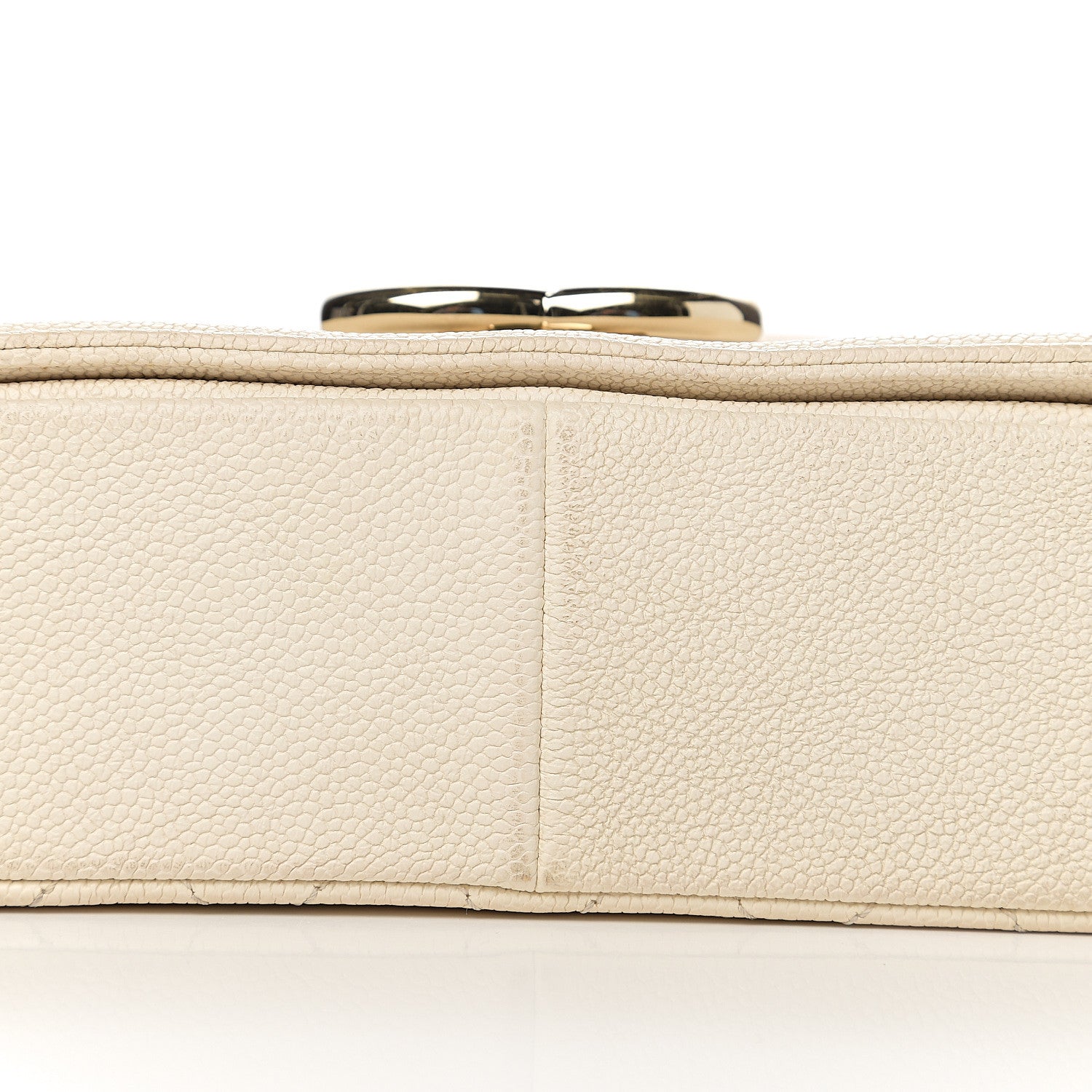 Chanel Grained Calfskin Quilted Medium Cuba Top Handle Flap Ivory 10 of 11