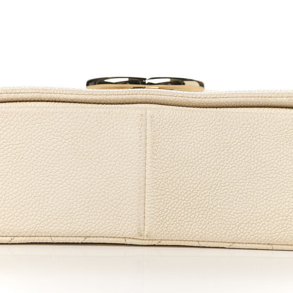 Chanel Grained Calfskin Quilted Medium Cuba Top Handle Flap Ivory 10 of 11