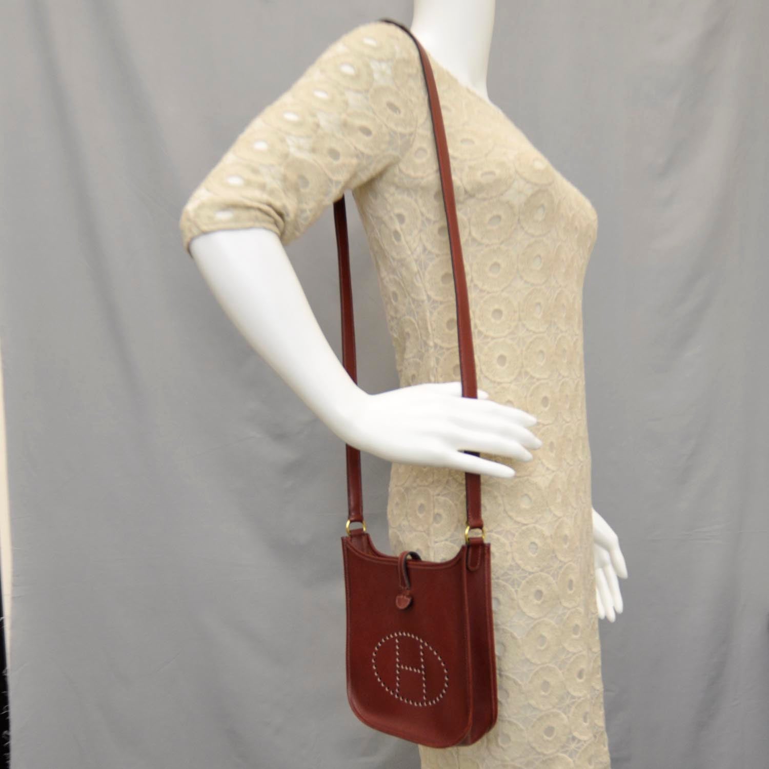 Hermes Veau Box Evelyne TPM Rouge H 3 of 9