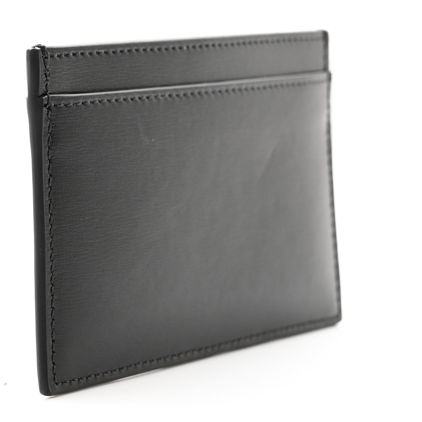 Smooth Lambskin Triomphe Card Holder Black