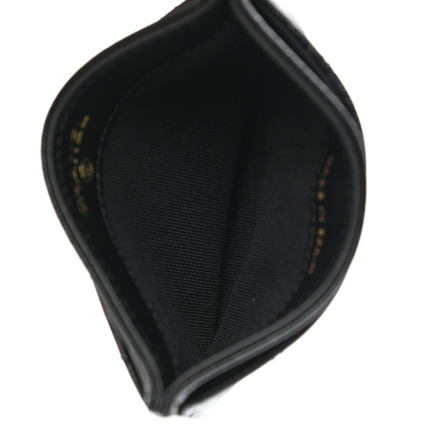 Caviar Quilted Studded CC Card Holder Black