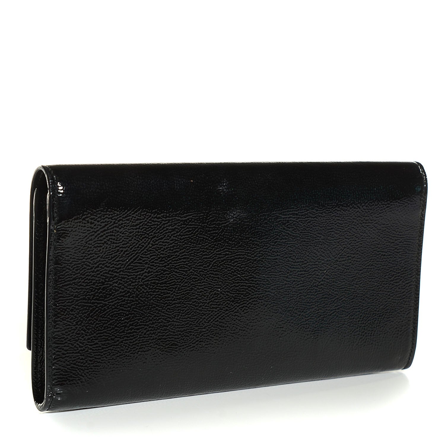 Saint Laurent Textured Patent Monogram Small Belle De Jour Clutch Black 3 of 7