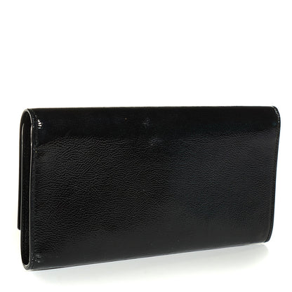 Saint Laurent Textured Patent Monogram Small Belle De Jour Clutch Black 3 of 7