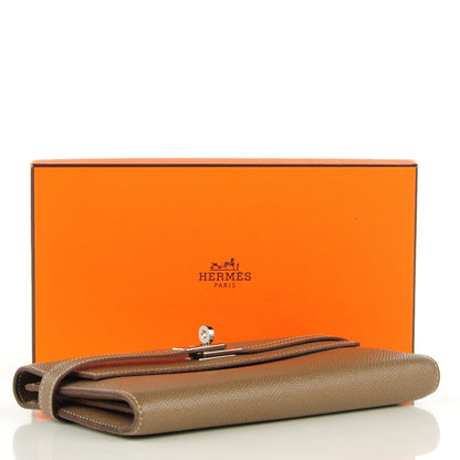 Hermes Epsom Kelly Longue Wallet Etoupe 4 of 11