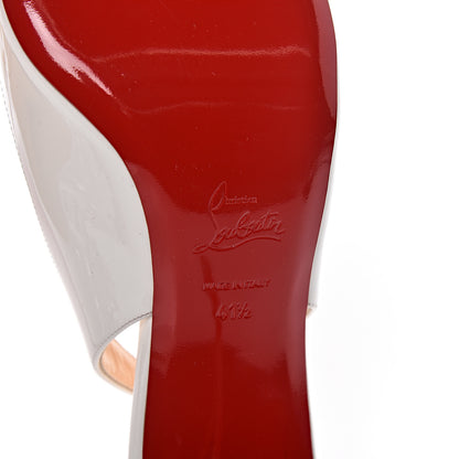 Christian Louboutin Patent Drama Sling 70 Pumps 41.5 Latte Silver 6 of 11