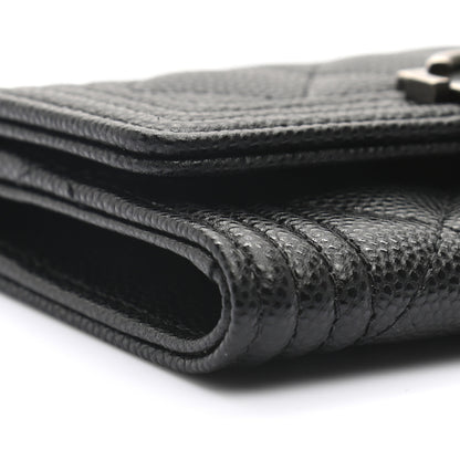 Chanel Caviar Quilted Boy Flap Card Holder Black 8 of 10
