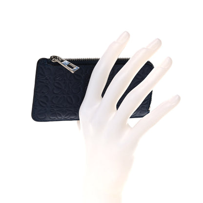 Loewe Calfskin Embossed Repeat Coin Card Holder Navy 2 of 8