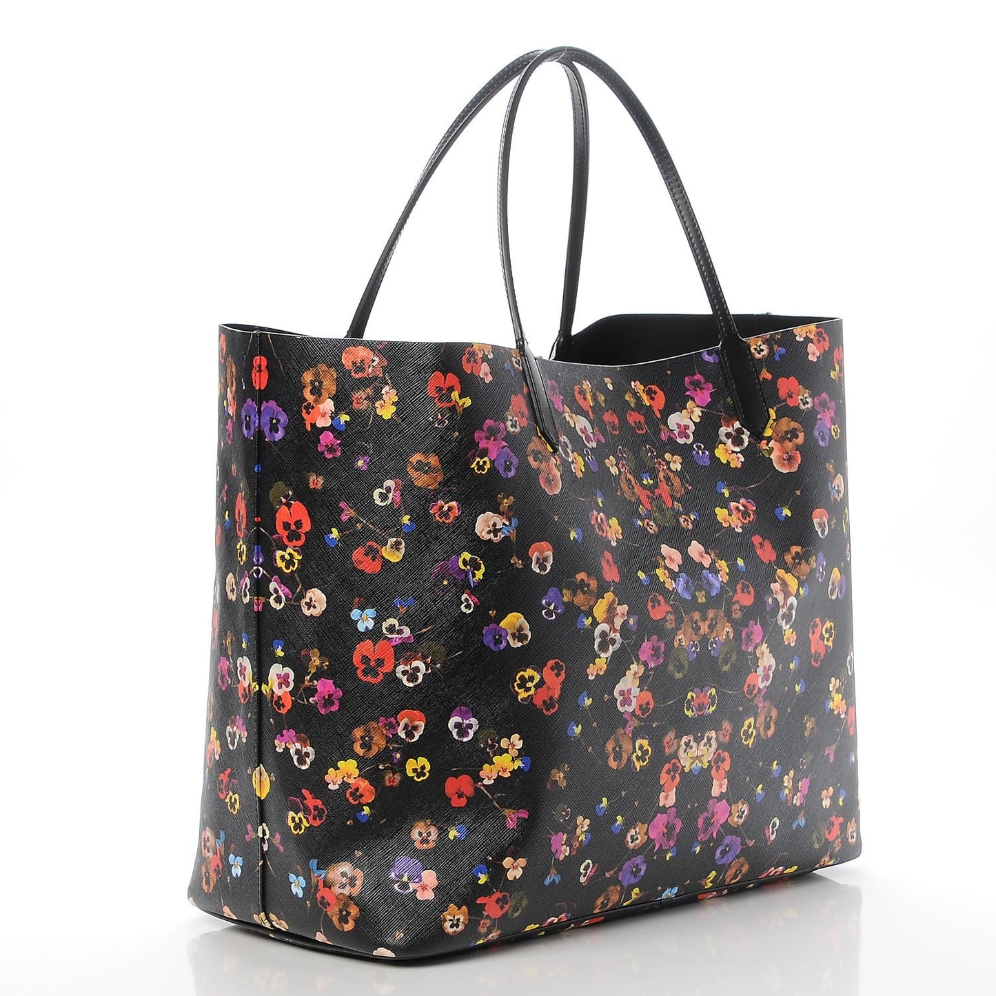 Coated Canvas Pansy Print Large Antigona Tote Multicolor