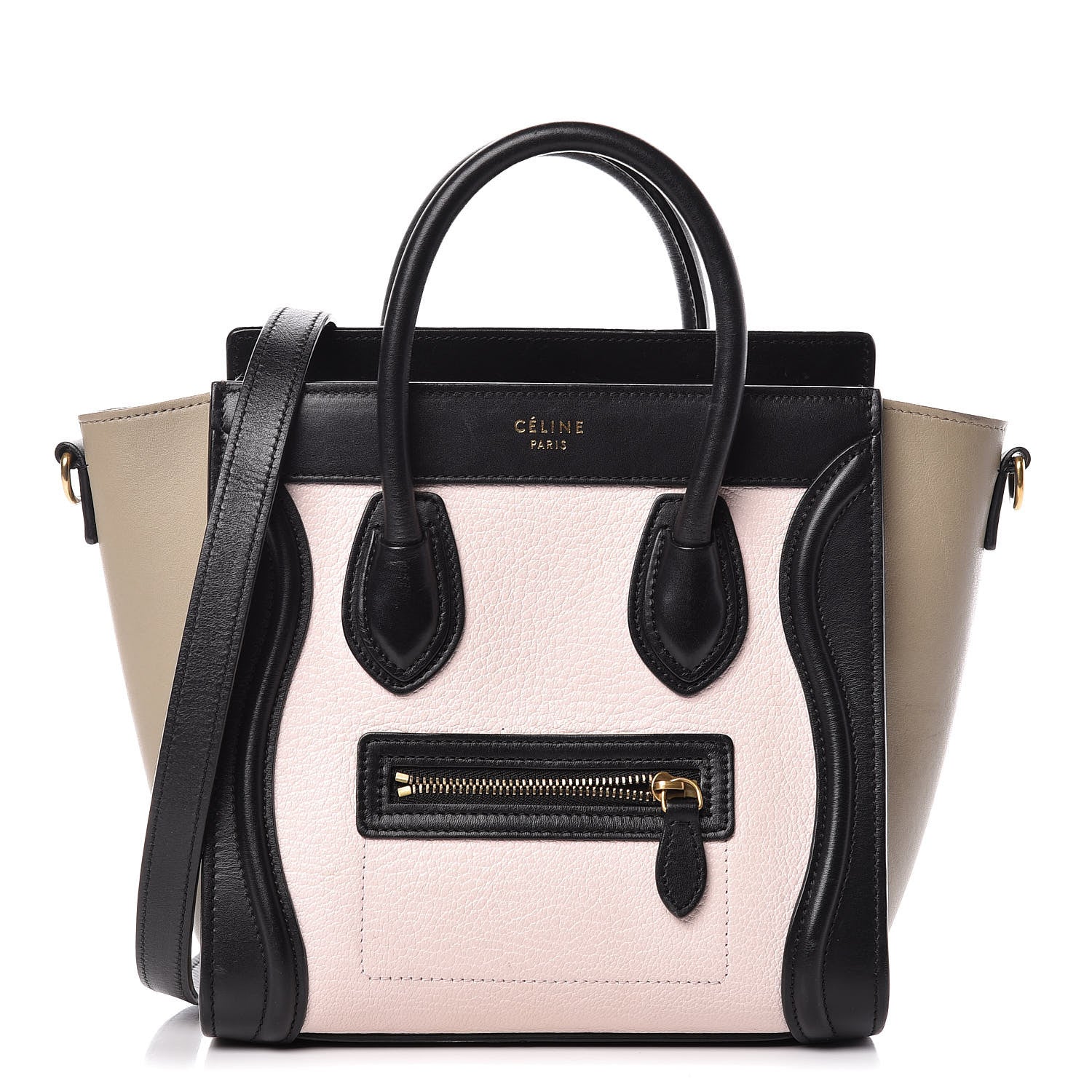 Celine Smooth Drummed Calfskin Nano Tri-Color Luggage Light Rose 1 of 15
