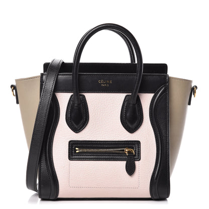 Celine Smooth Drummed Calfskin Nano Tri-Color Luggage Light Rose 1 of 15