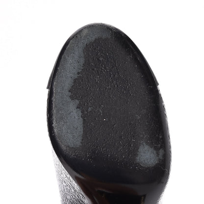 Chanel Fantasy Patent Calfskin Grosgrain Cap Toe Pumps 38 Black 10 of 12