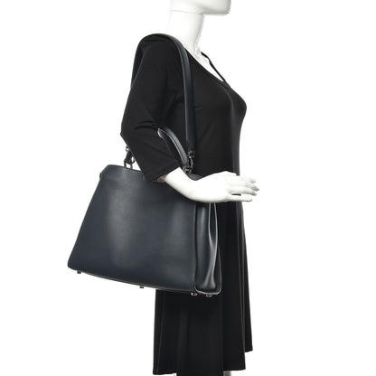 Fendi Vitello Tahiti Burro Large Peekaboo Iconic Essentially Satchel Blue Notte Grigio Perla 2 of 10