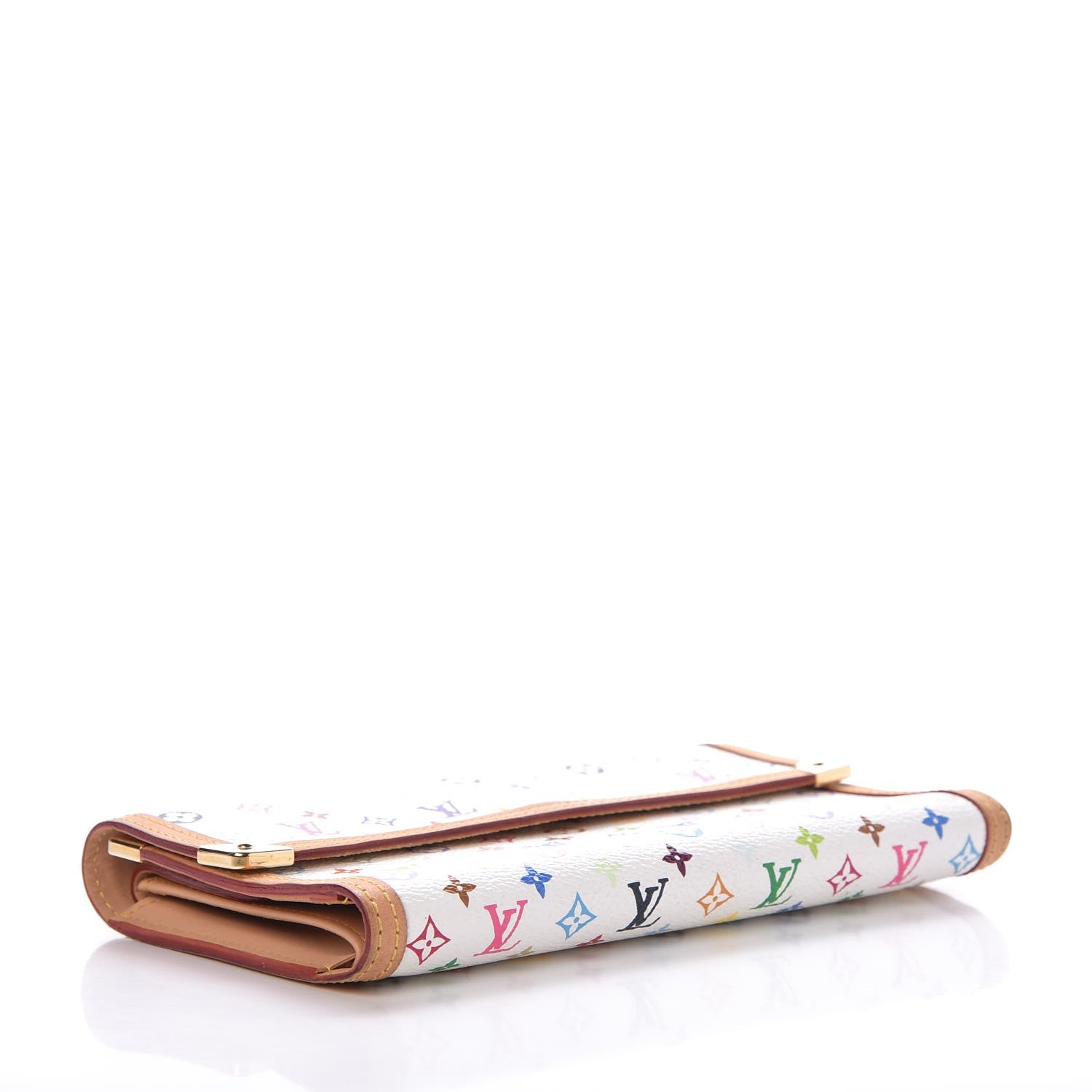 Louis Vuitton Monogram Multicolor Porte Tresor International Wallet White 4 of 11