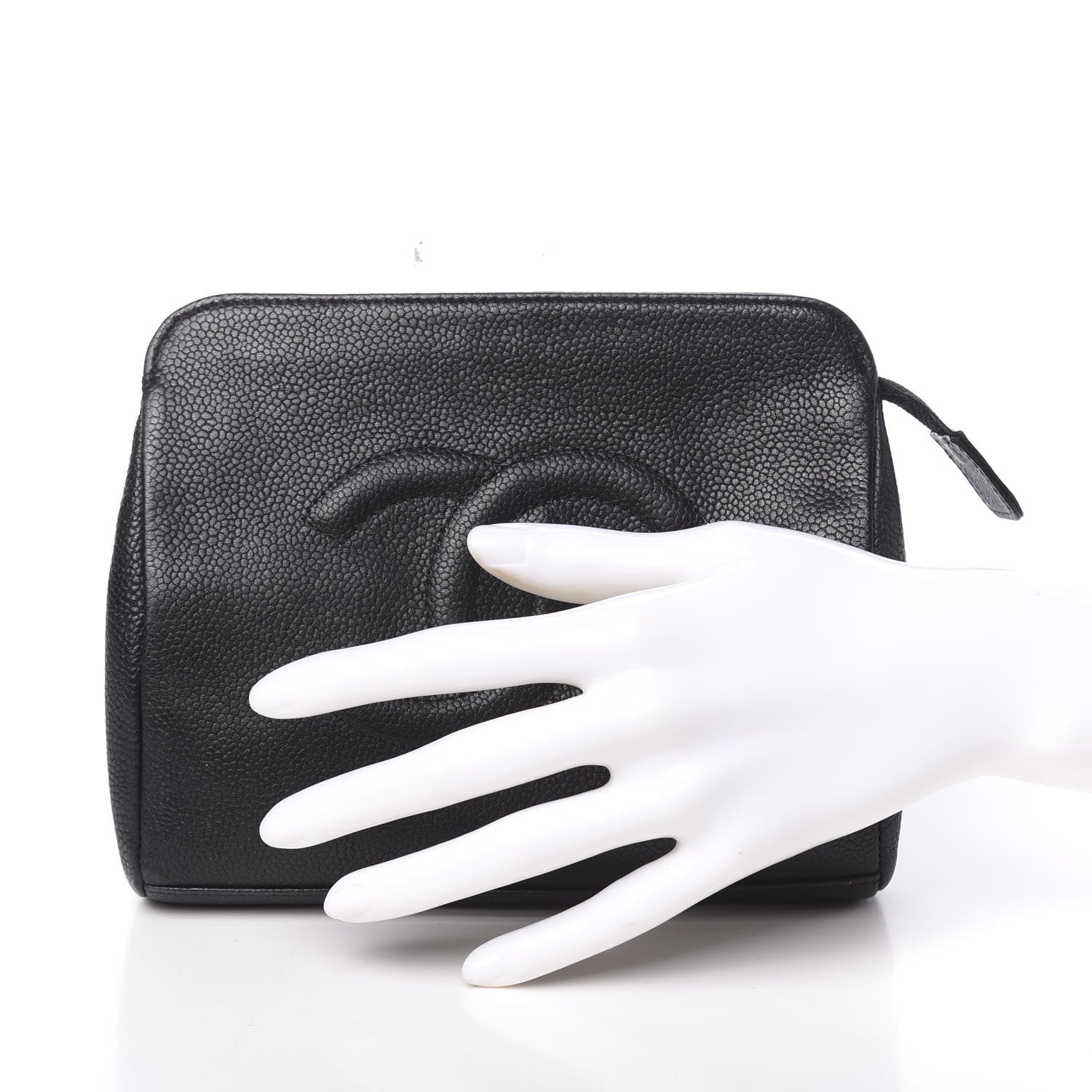 Chanel Caviar Timeless CC Cosmetic Pouch Black 2 of 10