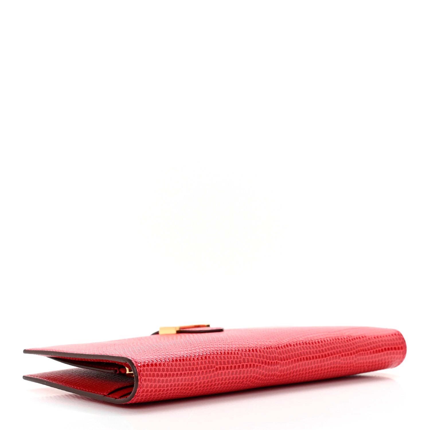 Hermes Lizard Bearn Gusset Wallet Rose Extreme 4 of 7
