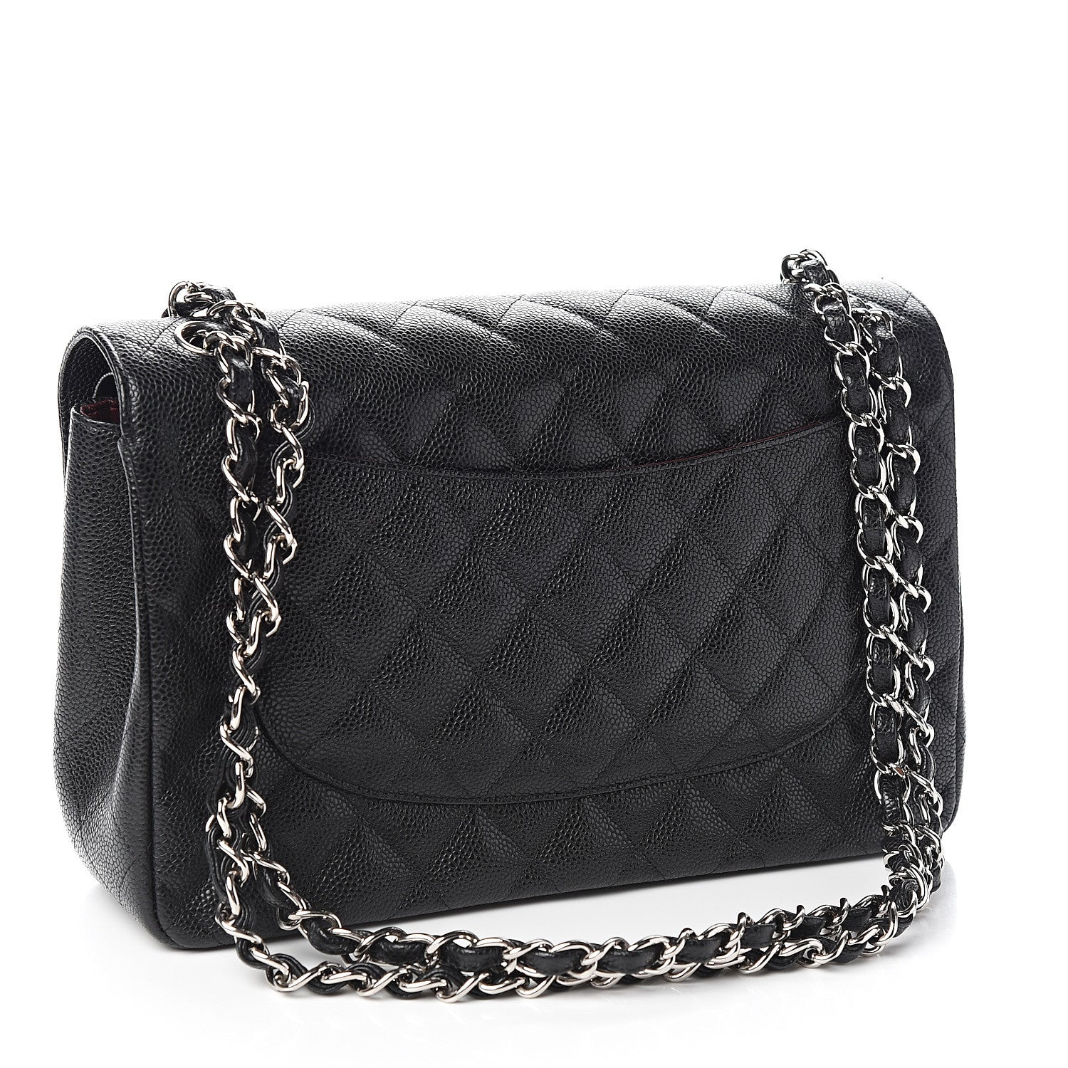 Chanel Caviar Quilted Jumbo Double Flap Black 2 of 12