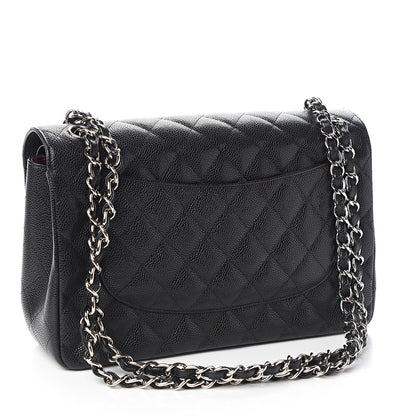 Chanel Caviar Quilted Jumbo Double Flap Black 2 of 12