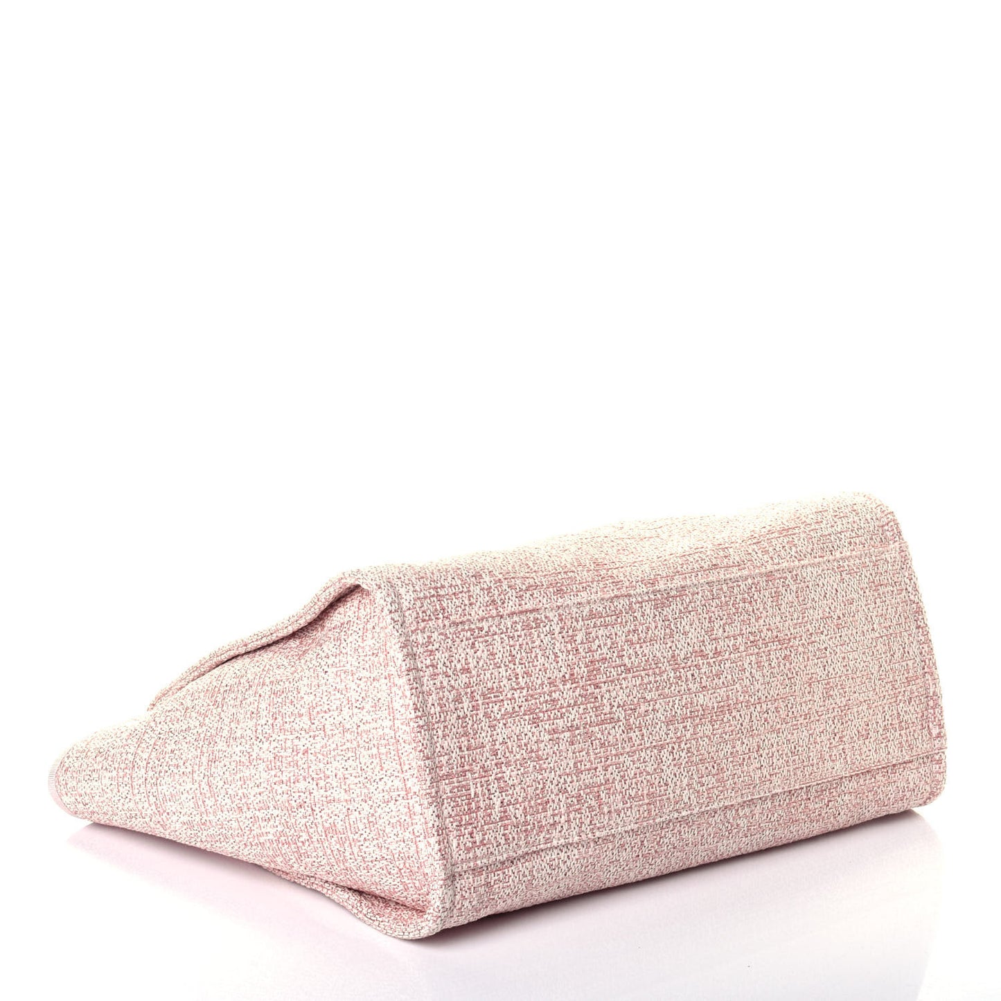 Straw Lurex Medium Deauville Tote Pink