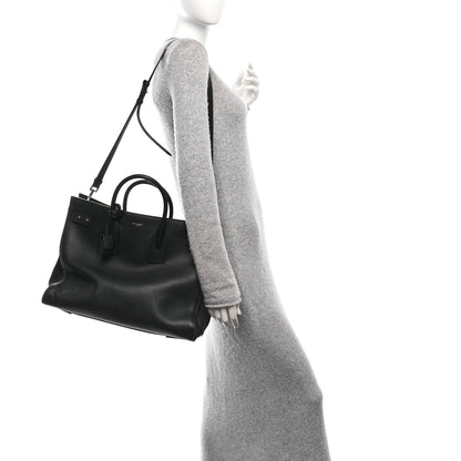 Saint Laurent Grained Calfskin Large Souple Sac De Jour Black 2 of 11