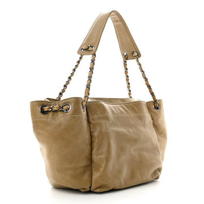 Chanel Lambskin Lax Accordion Flap Beige 3 of 17