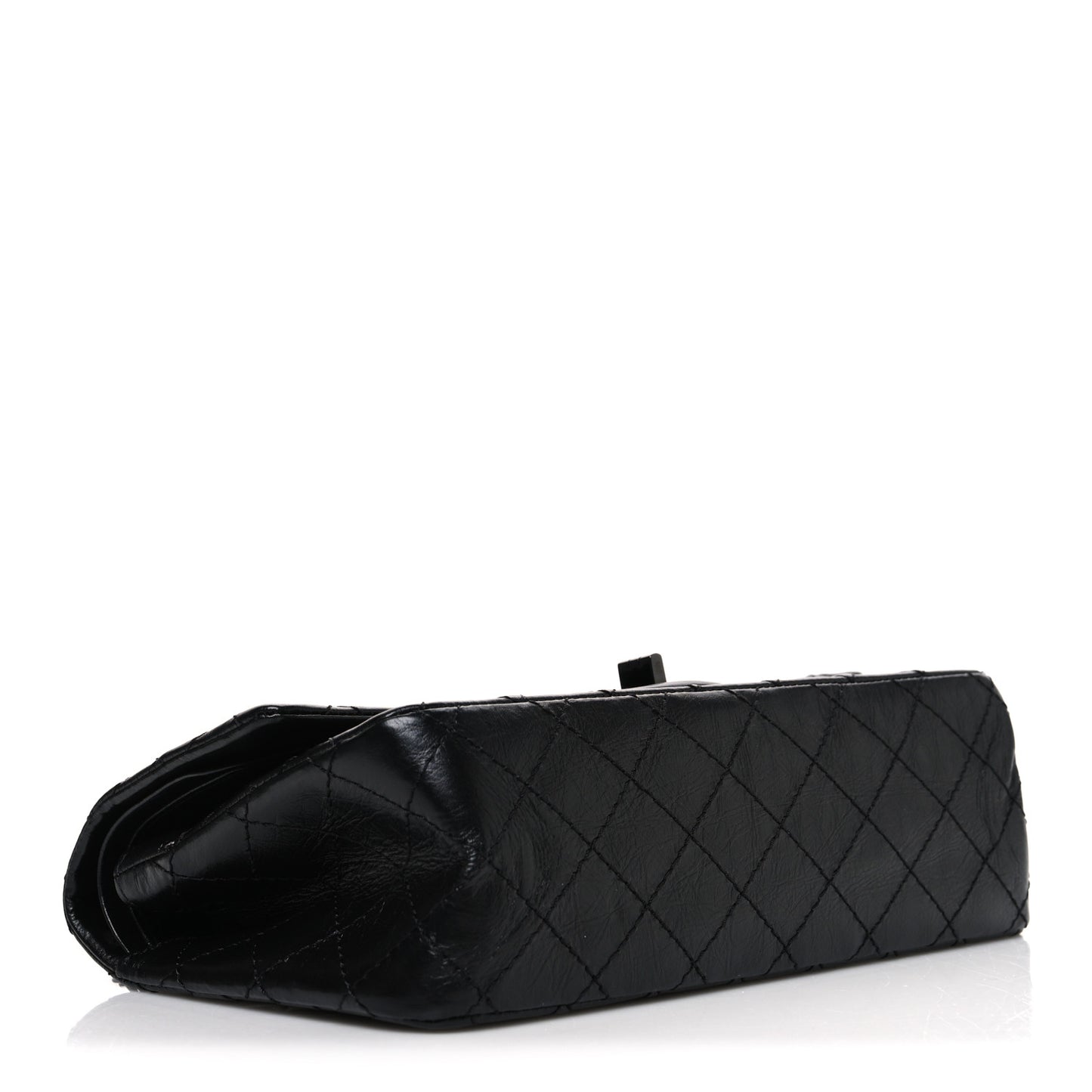 Aged Calfskin Quilted 2.55 Reissue 225 Flap So Black