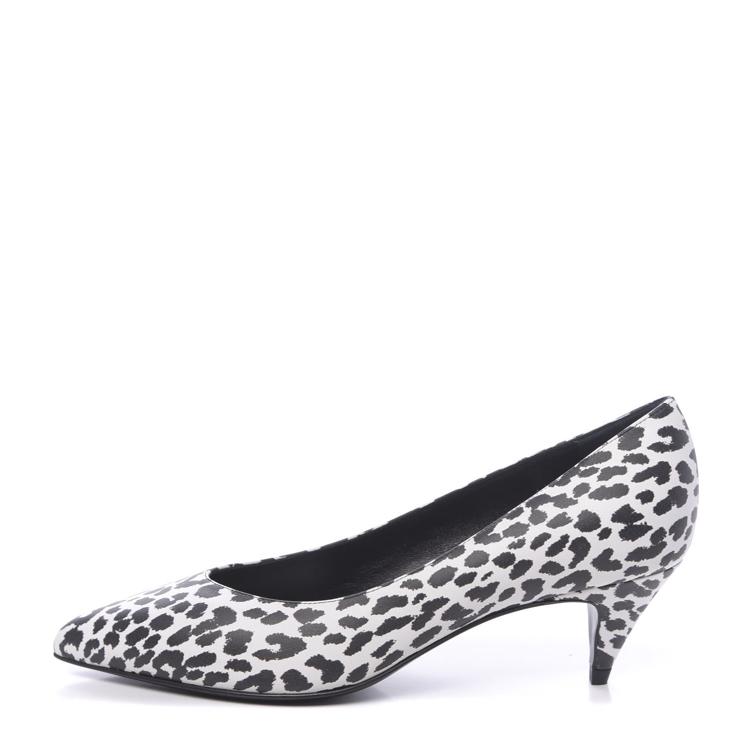 Saint Laurent Soft Calfskin Baby Cat Paris 50 Pumps 35 Bianco White Black 1 of 8