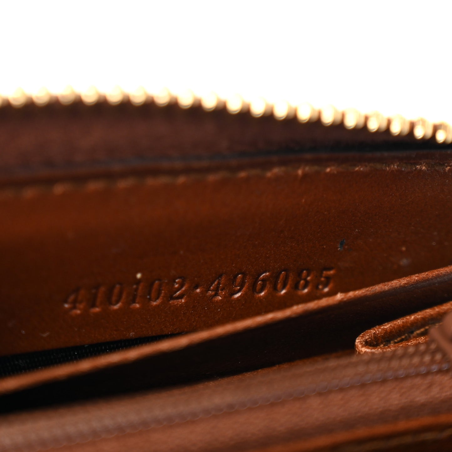 GG Supreme Monogram Cuoio Toscano Zip Around Wallet Beige Ebony Cuir
