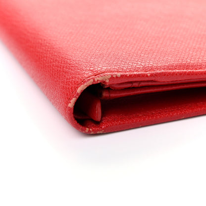 Chanel Grained Calfskin CC Button Yen Wallet Red 13 of 13