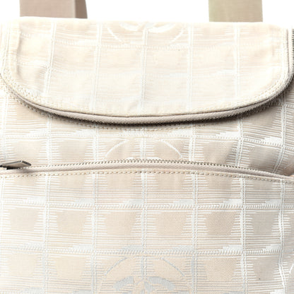 Chanel Nylon Travel Backpack Beige 10 of 10