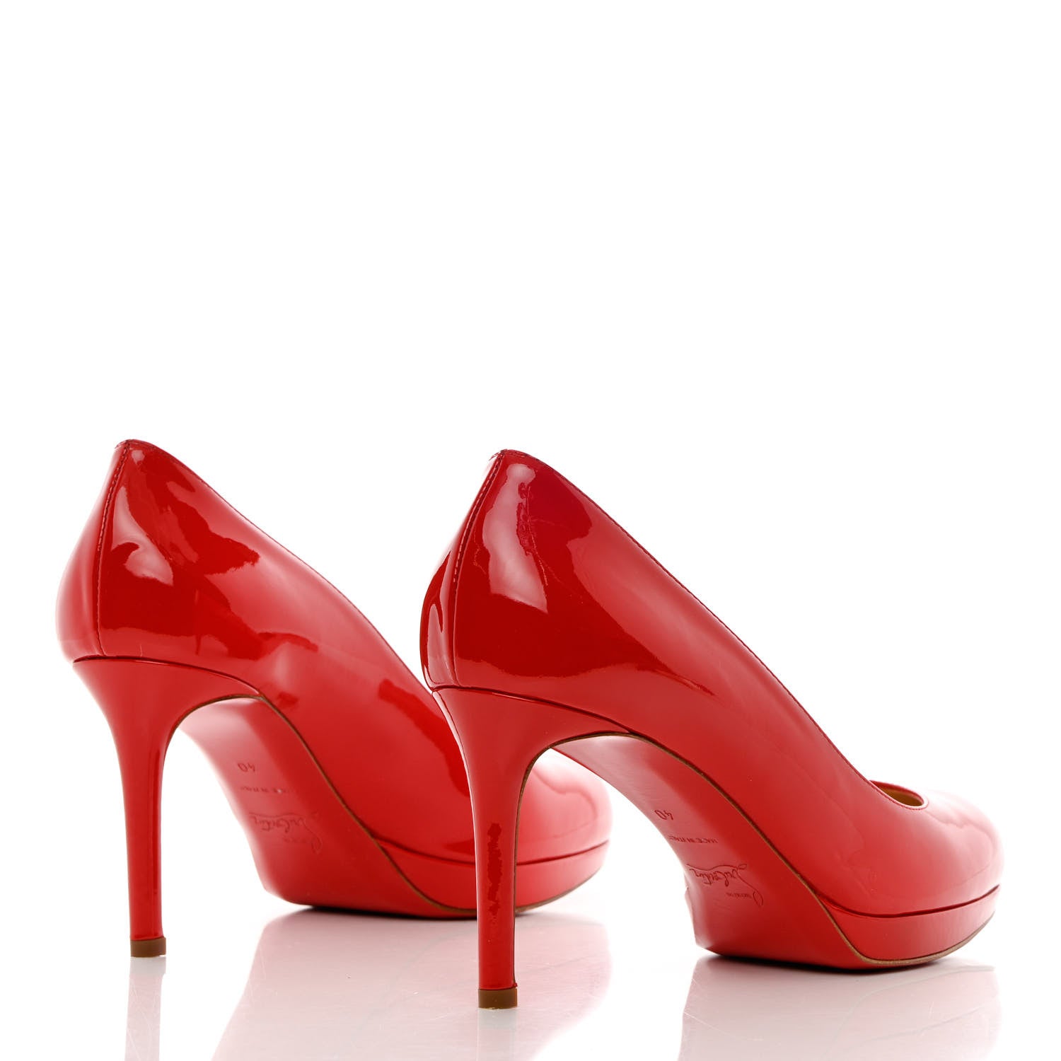 Christian Louboutin Patent New Simple 85 Pumps 40 Rouge Lipstick 4 of 10