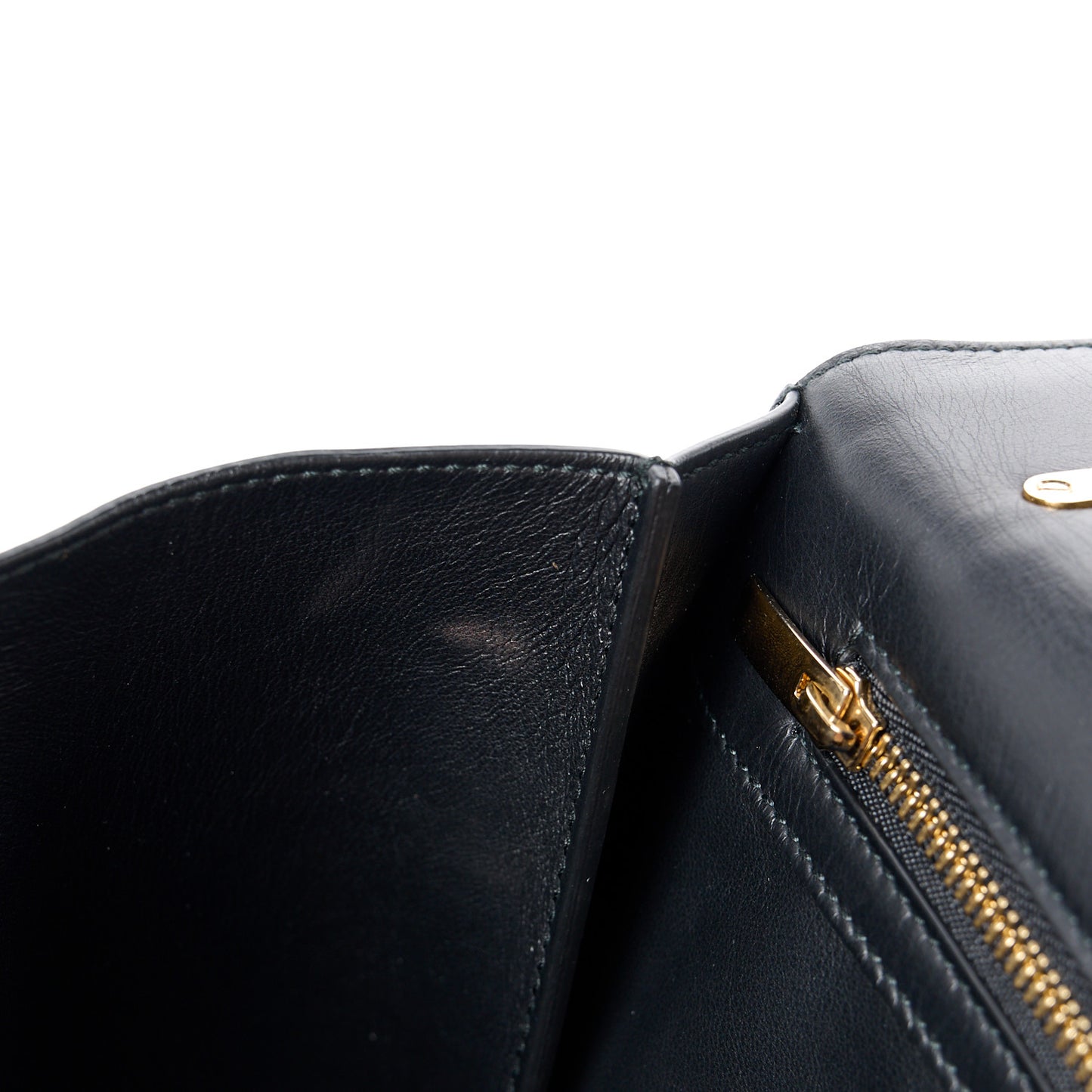 SALVATORE FERRAGAMO Hammered Calfskin Vara Bow Chain Flap Crossbody Black