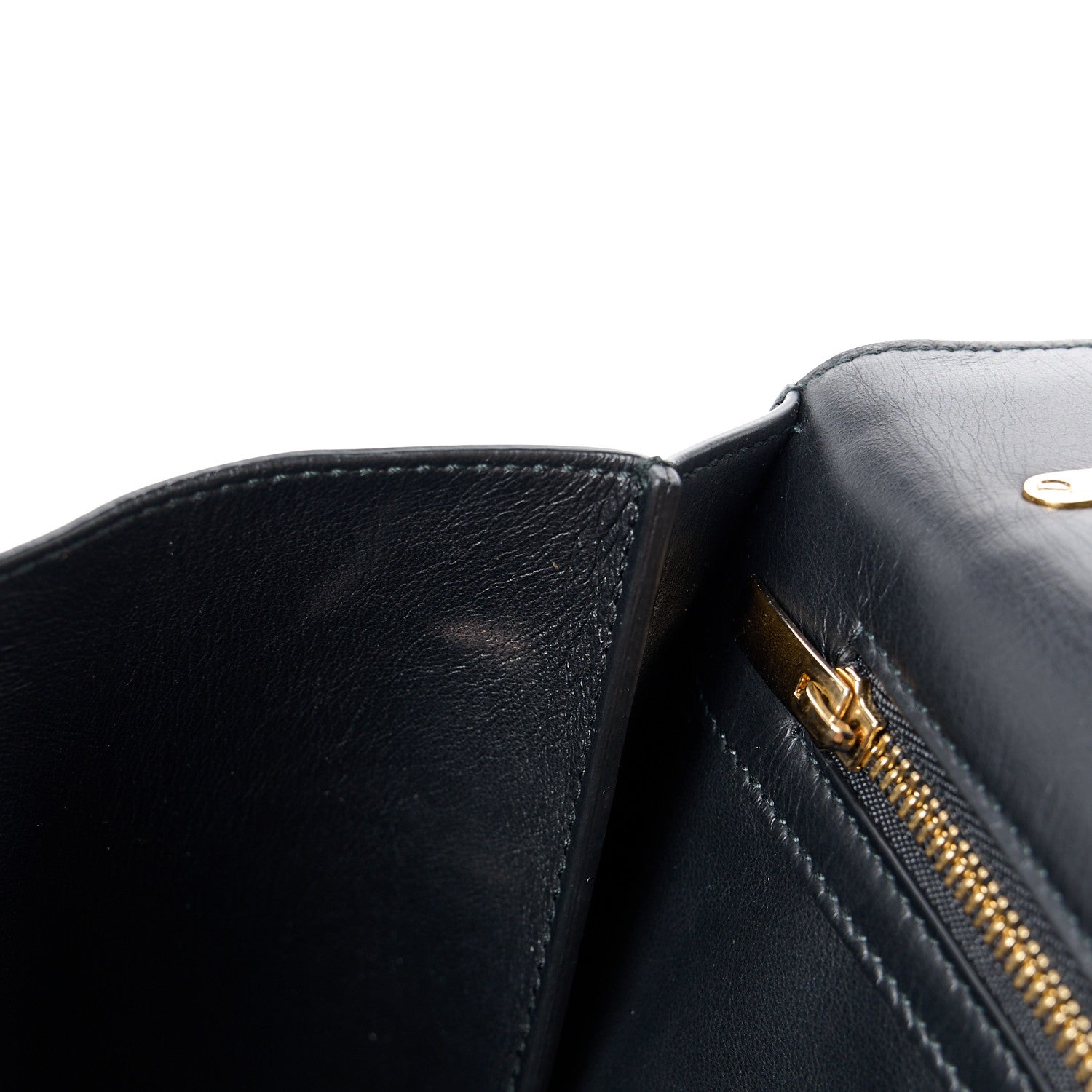 Salvatore Ferragamo SALVATORE FERRAGAMO Hammered Calfskin Vara Bow Chain Flap Crossbody Black 11 of 11