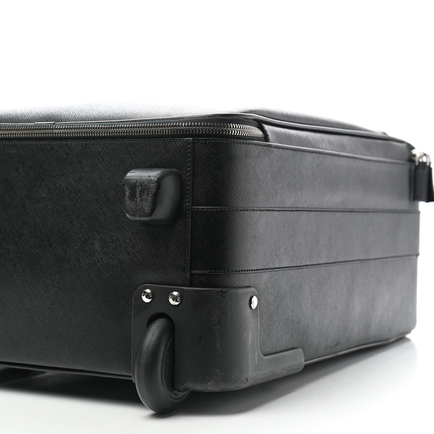 Saffiano Rolling Suitcase Black