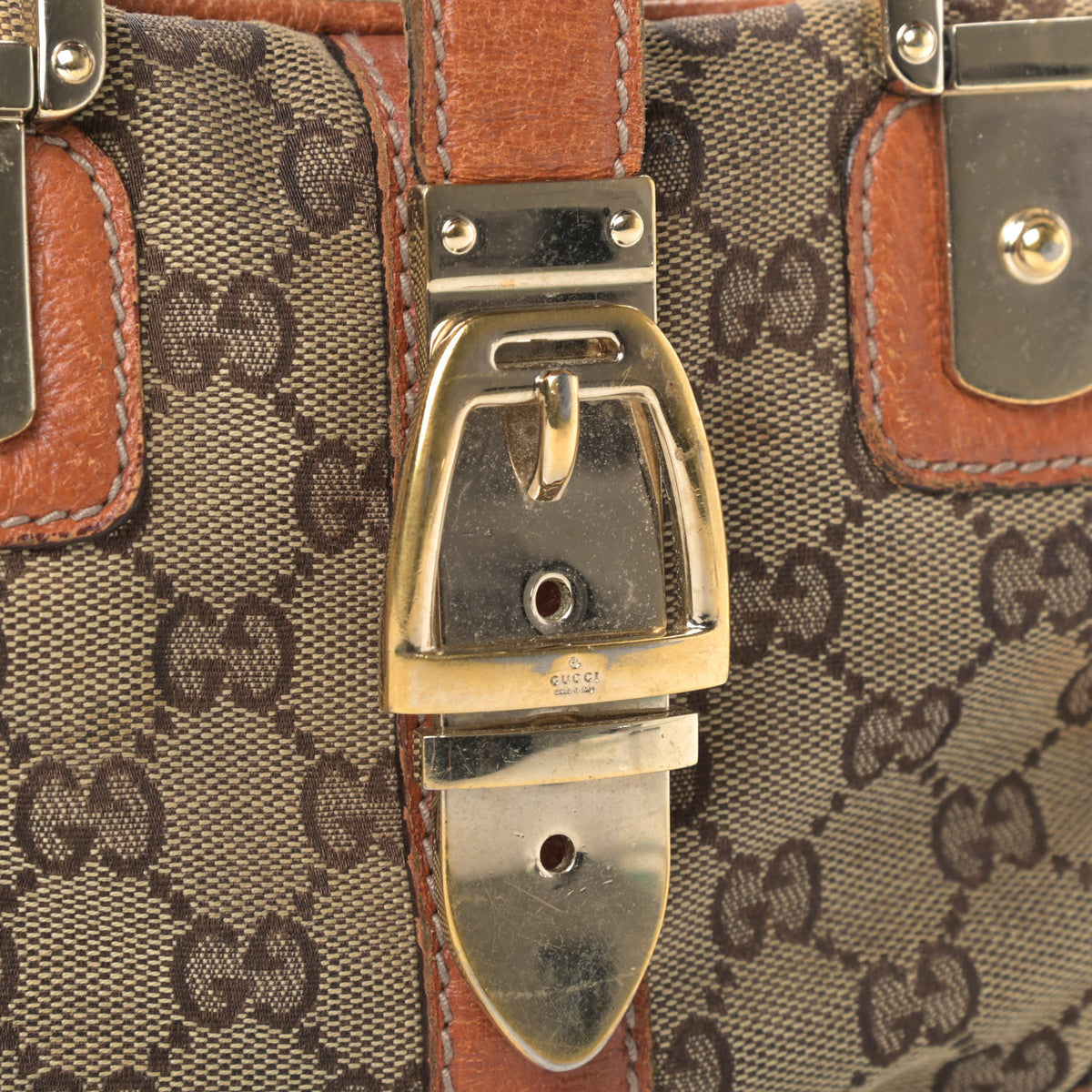 Gucci Monogram Glam Boston Tote Orange 7 of 12