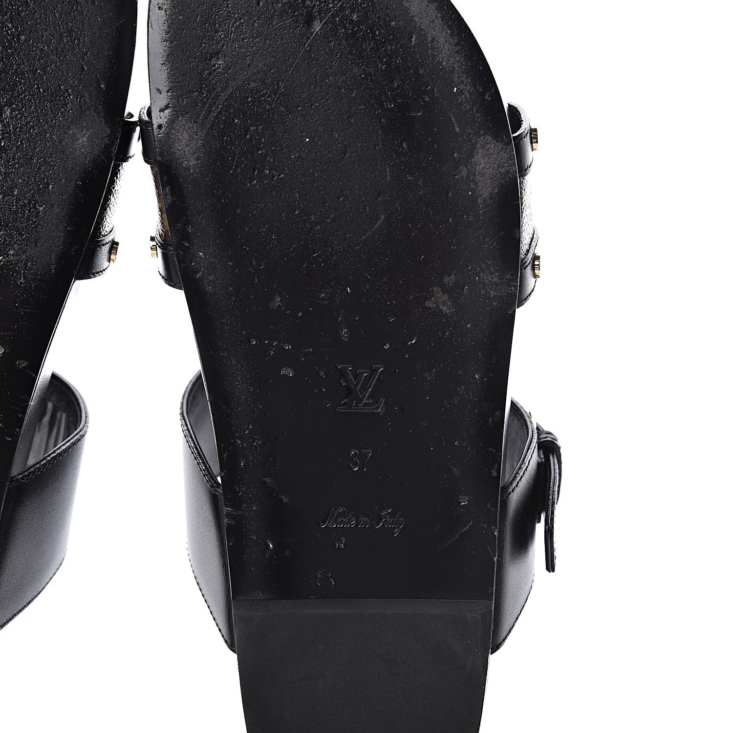 Louis Vuitton Bom Dia Flat Mule Sandals 37 Black 7 of 7