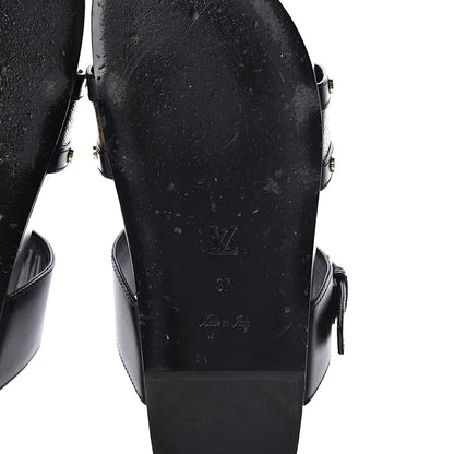Louis Vuitton Bom Dia Flat Mule Sandals 37 Black 7 of 7