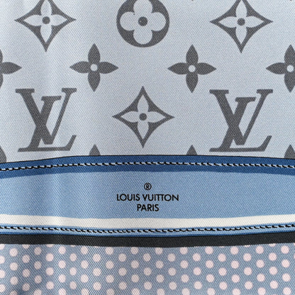 Louis Vuitton Silk Monogram Pop Confidential Square Scarf Light Blue 2 of 4