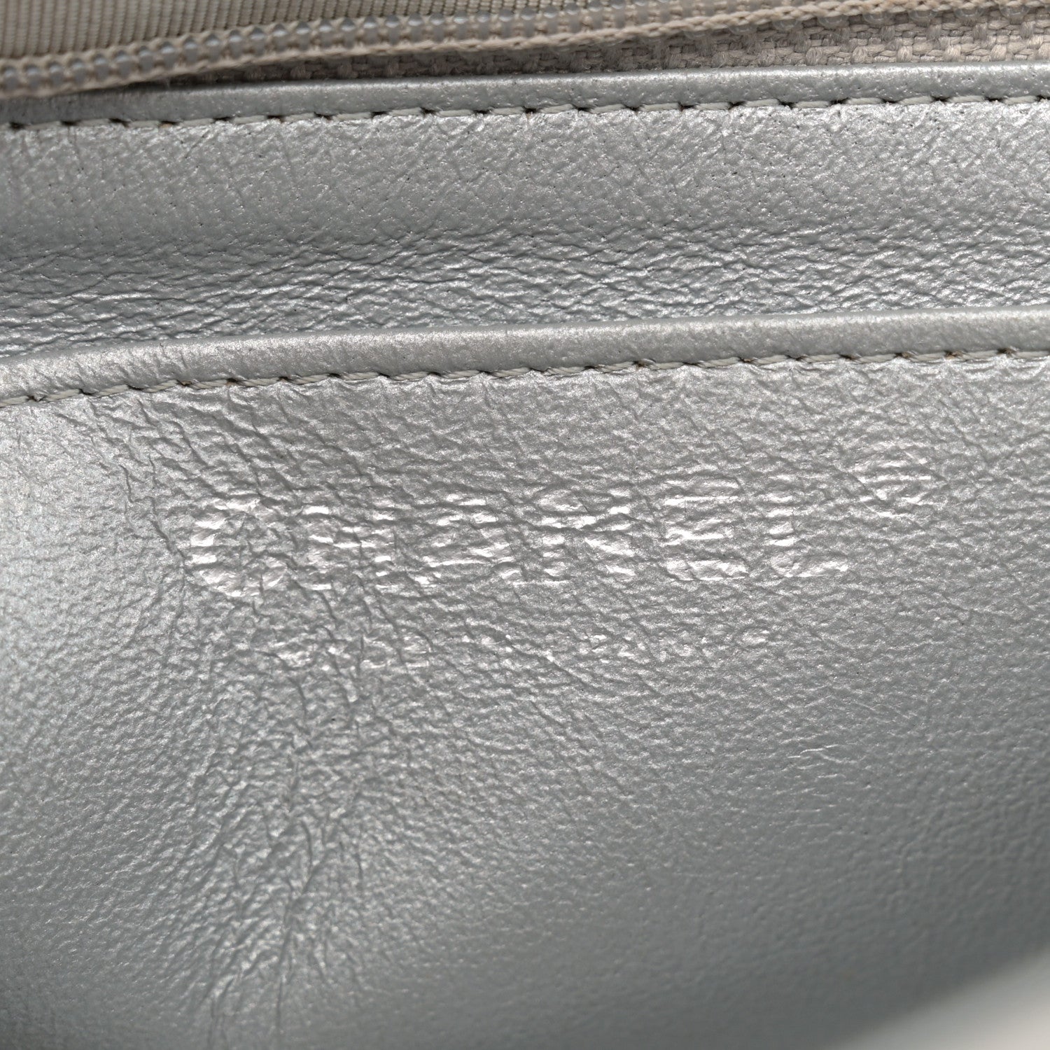 Chanel Metallic Lambskin Quilted Mini Rectangular Flap Silver 6 of 11