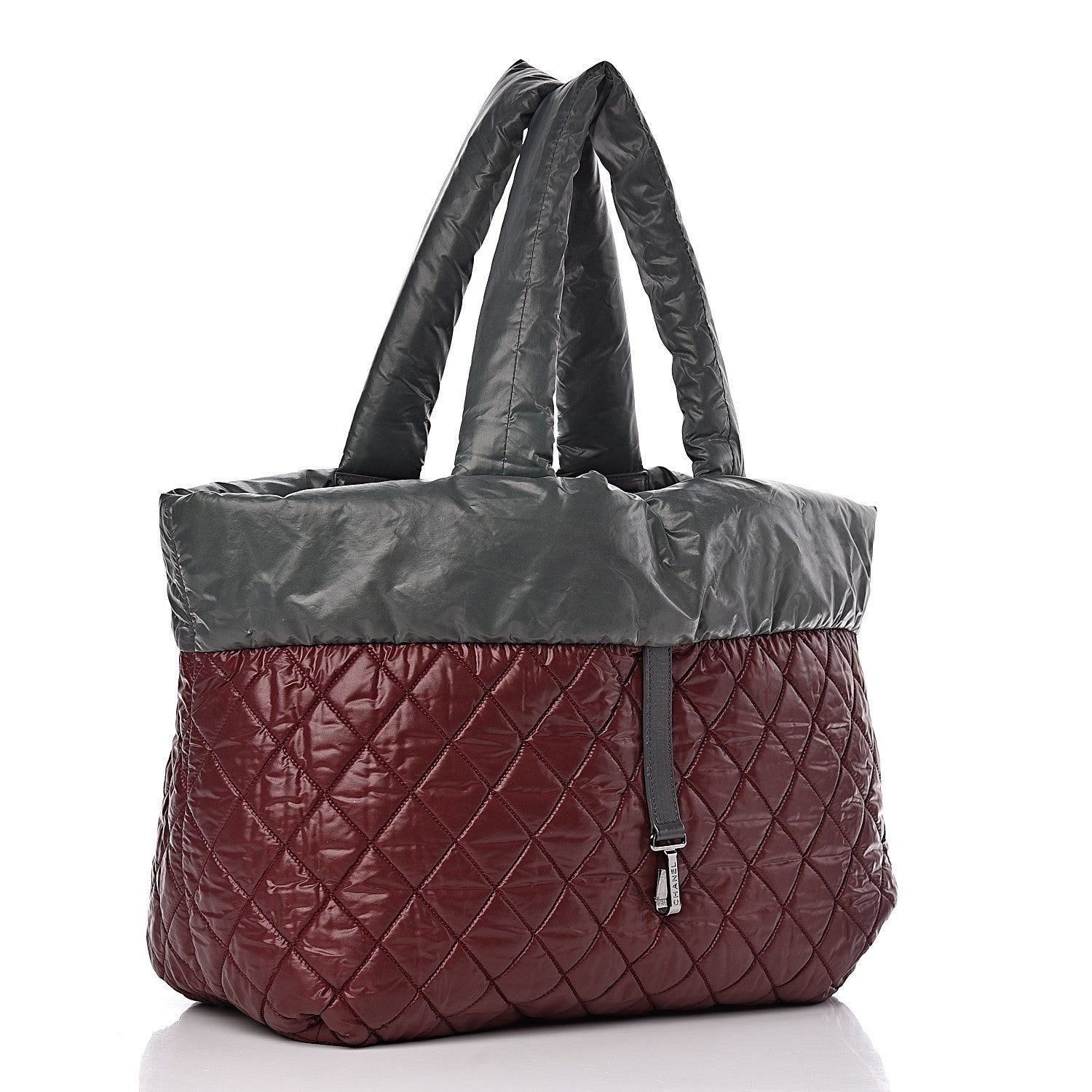 Chanel Nylon Quilted Medium Coco Cocoon Reversible Tote Grey 6 of 20