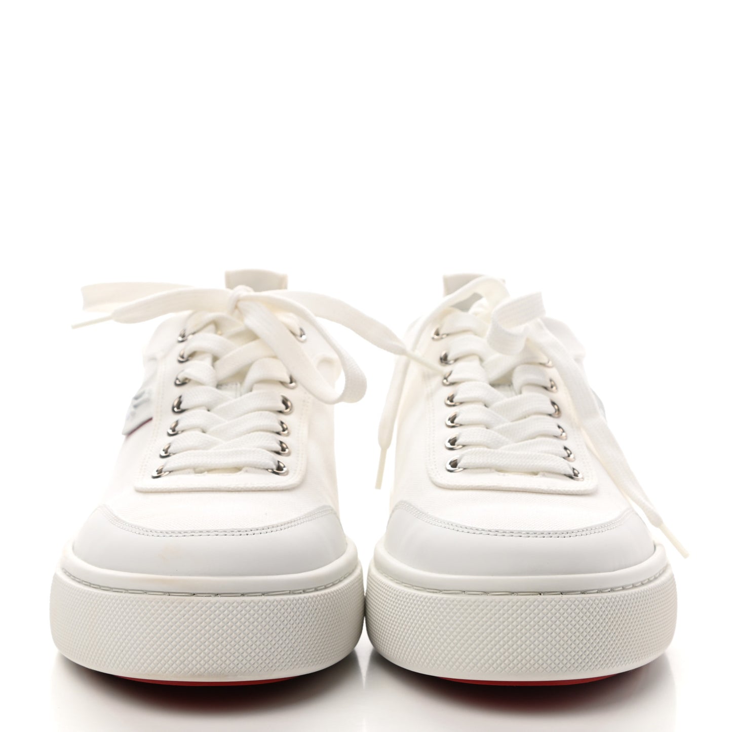 Toile Calfskin Simplerui Flat Sneakers 39.5 White