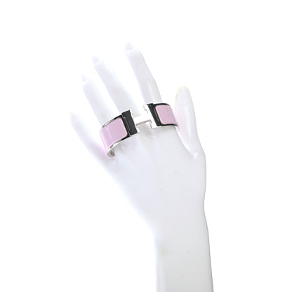Hermes Enamel Wide Clic Clac H Bracelet PM Rose Dragee 2 of 4