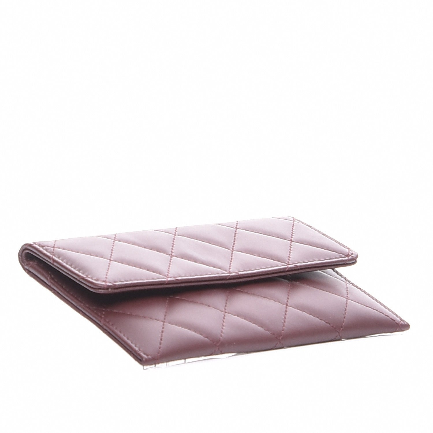 Chanel Lambskin Quilted Wallet On Removable Chain Insert Burgundy 4 of 7