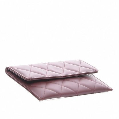 Chanel Lambskin Quilted Wallet On Removable Chain Insert Burgundy 4 of 7