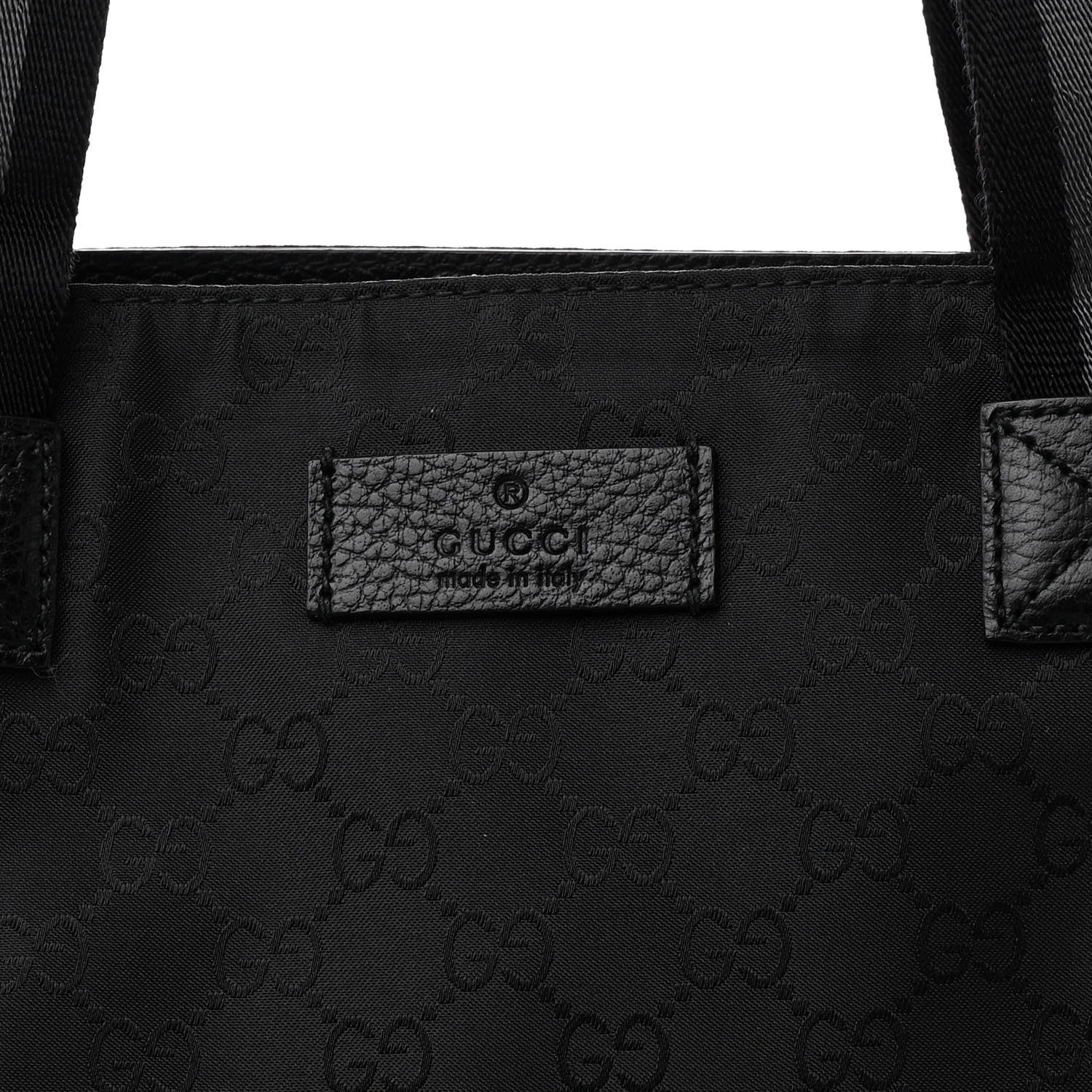 Gucci Nylon Monogram Vertical Tote Black 8 of 11