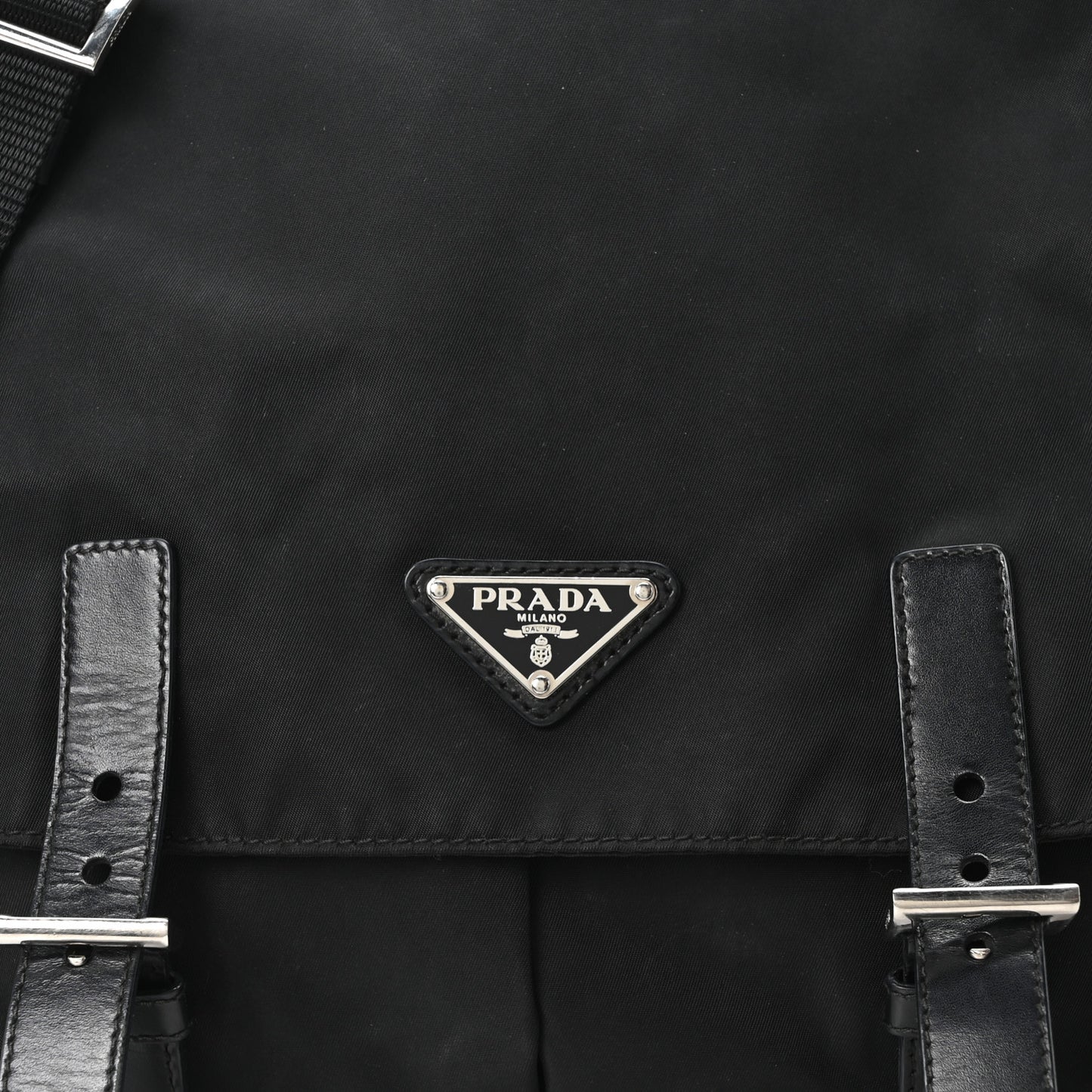 Tessuto Nylon Vela Messenger Bag Black