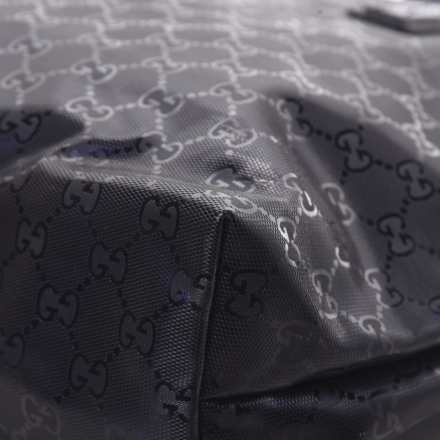 Gucci Imprime Monogram Medium Zippered Shopping Tote Navy 10 of 13