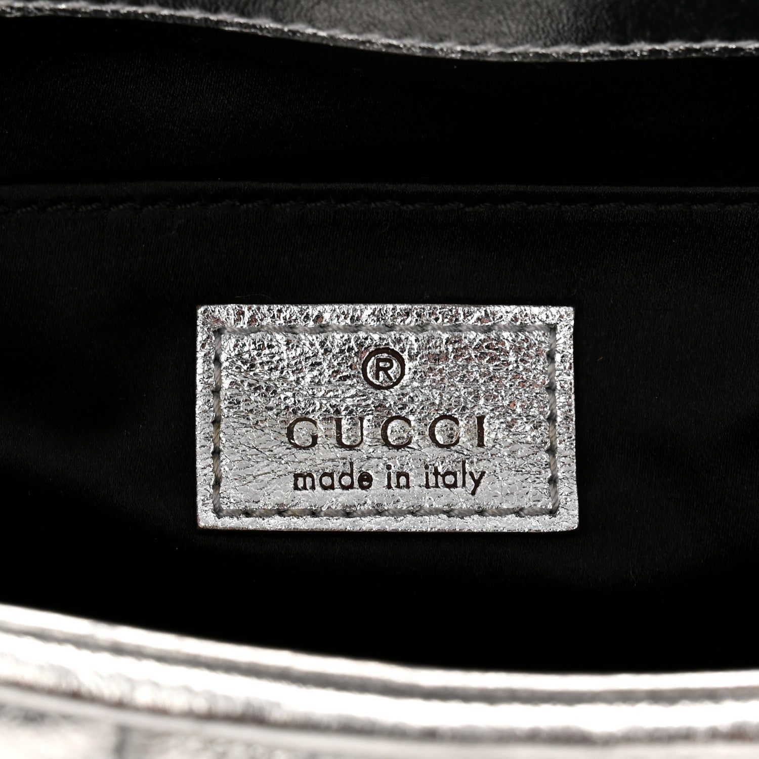 Gucci Metallic Nappa Vertical Matelasse Medium Maxi Horsebit Chain Shoulder Bag Silver 6 of 11