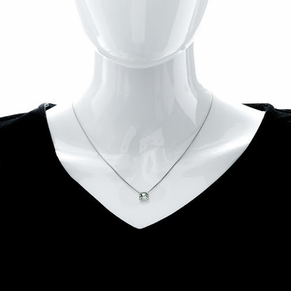 David Yurman Sterling Silver Diamond Prasiolite 9mm Petite Chatelaine Pendant Necklace 2 of 6