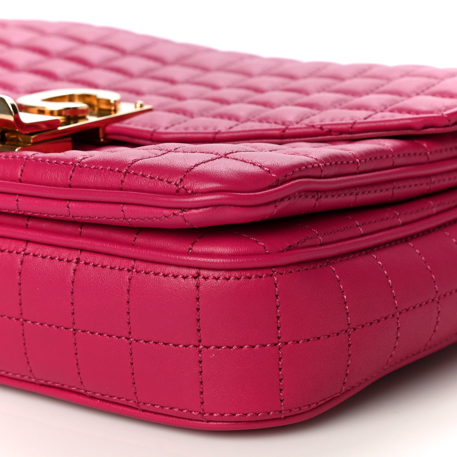 Celine Calfskin Quilted Small C Bag Pink 10 of 12