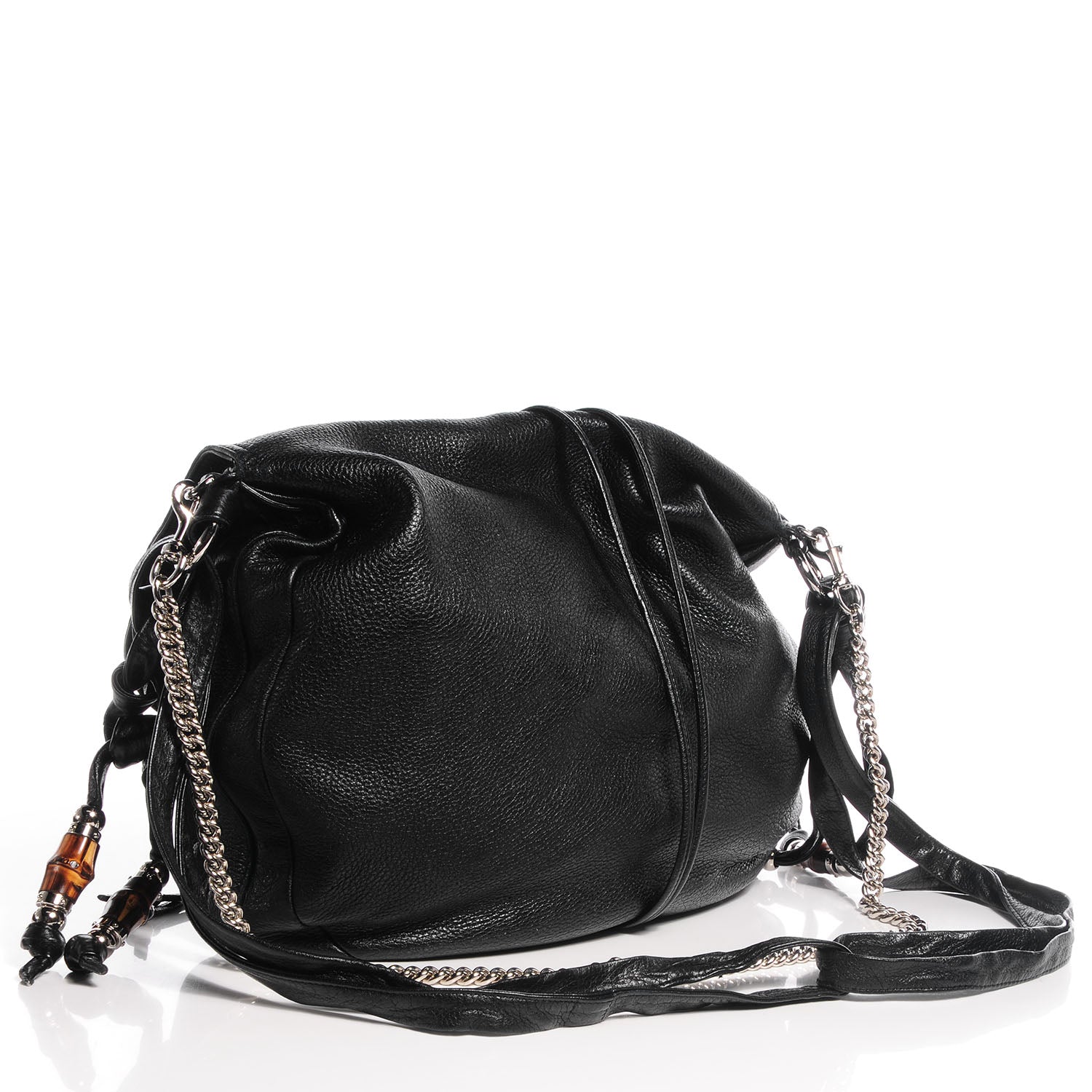 Gucci Leather Large Jungle Shoulder Bag Black 3 of 8